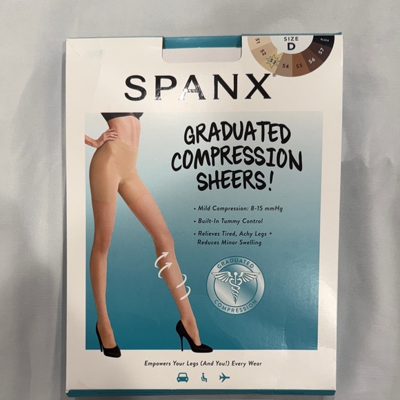 SPANX Graduated Compression Sheers in Nude - Picture 3 of 9